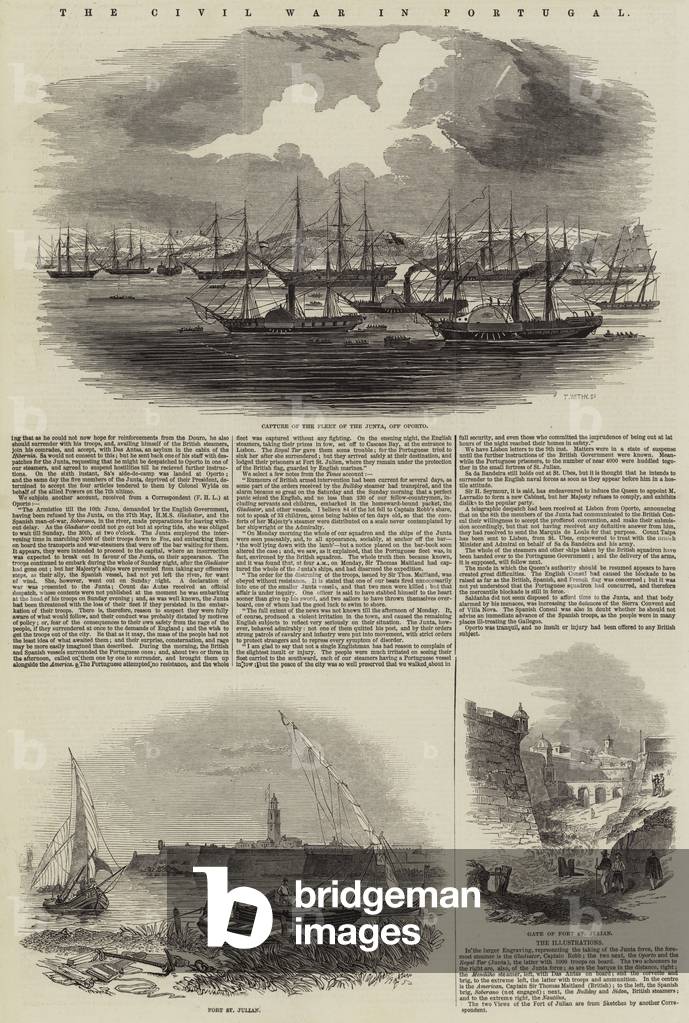 The Civil War in Portugal (engraving)