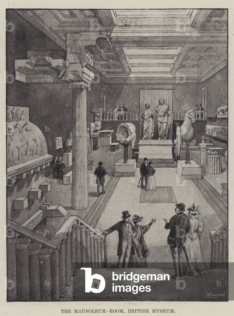 The Mausoleum-Room, British Museum (litho)