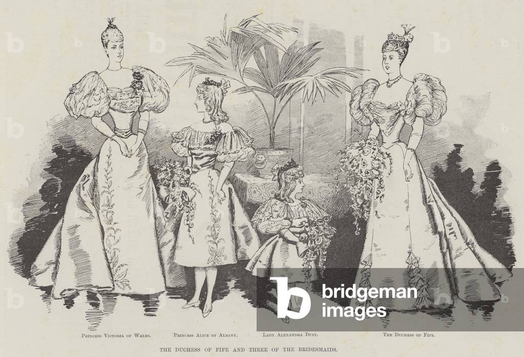 The Duchess of Fife and Three of the Bridesmaids (engraving)