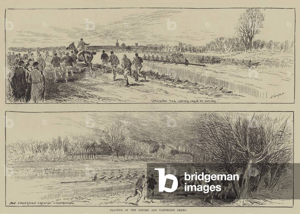Practice of the Oxford and Cambridge Crews (engraving)