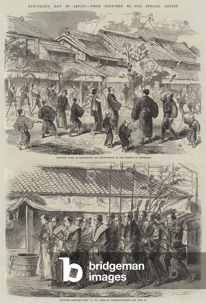 New-Year's Day in Japan (engraving)