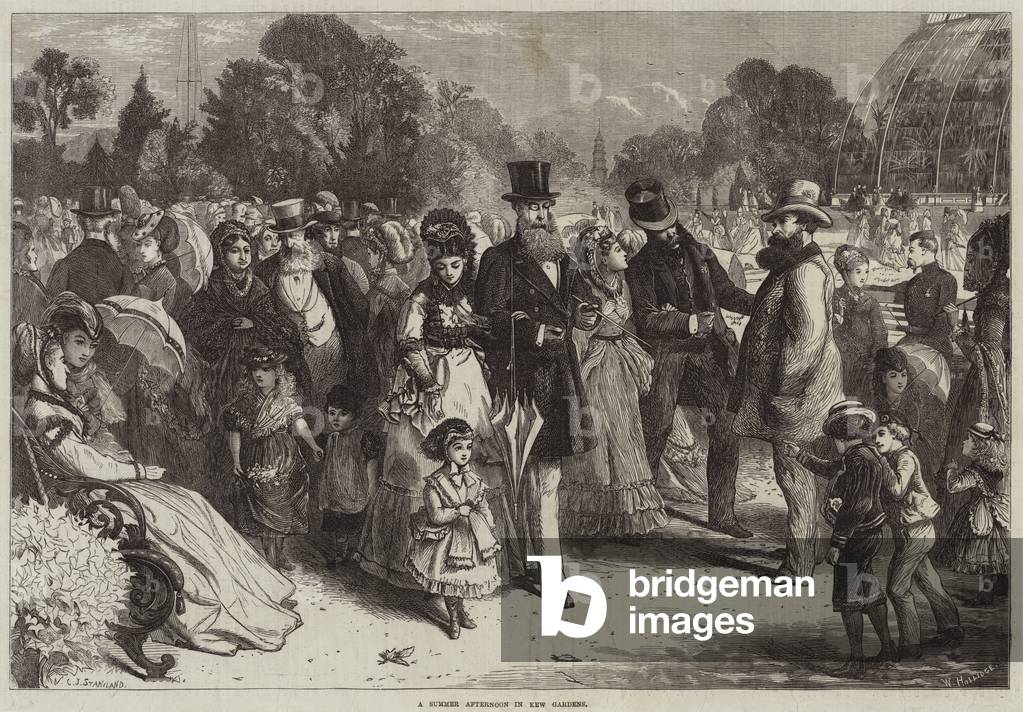 A Summer Afternoon in Kew Gardens (engraving)