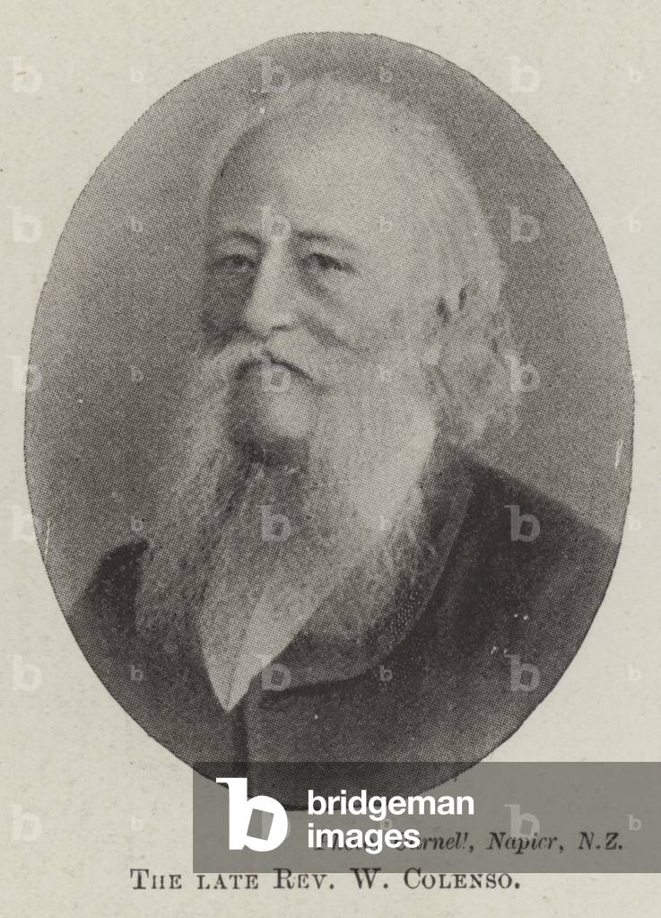 The late Reverend W Colenso (b/w photo)
