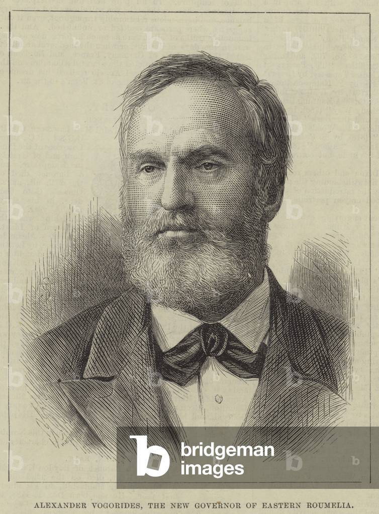 Alexander Vogorides, the New Governor of Eastern Roumelia (engraving)