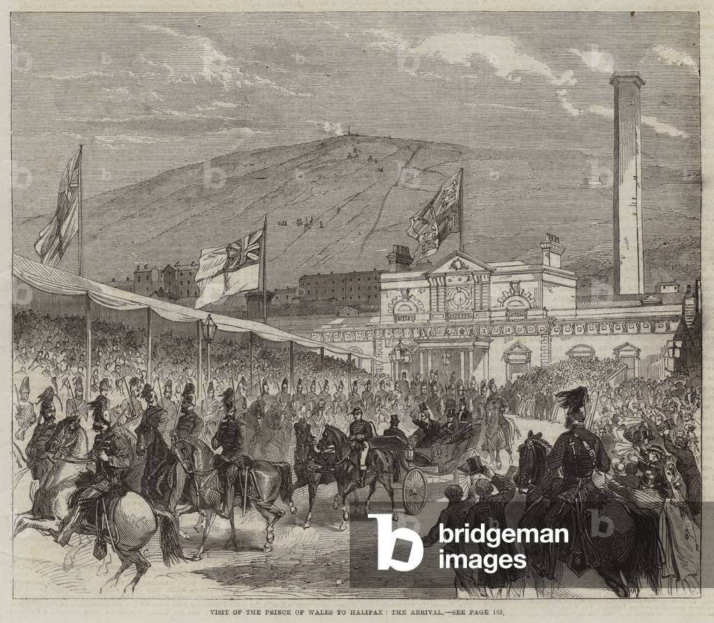 Visit of the Prince of Wales to Halifax, the Arrival (engraving)