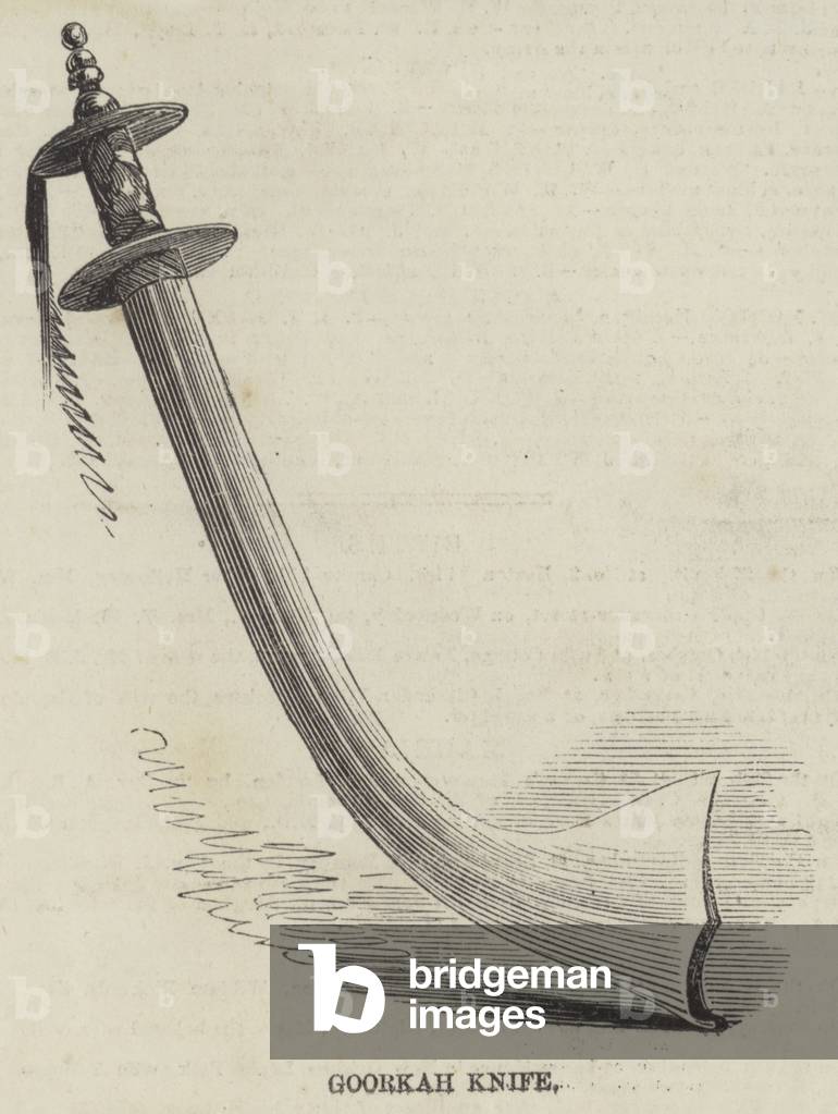 Goorkah Knife (engraving)
