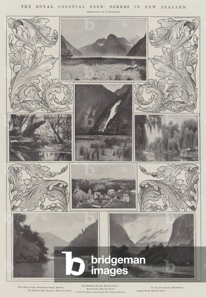 The Royal Colonial Tour, Scenes in New Zealand (b/w photo)
