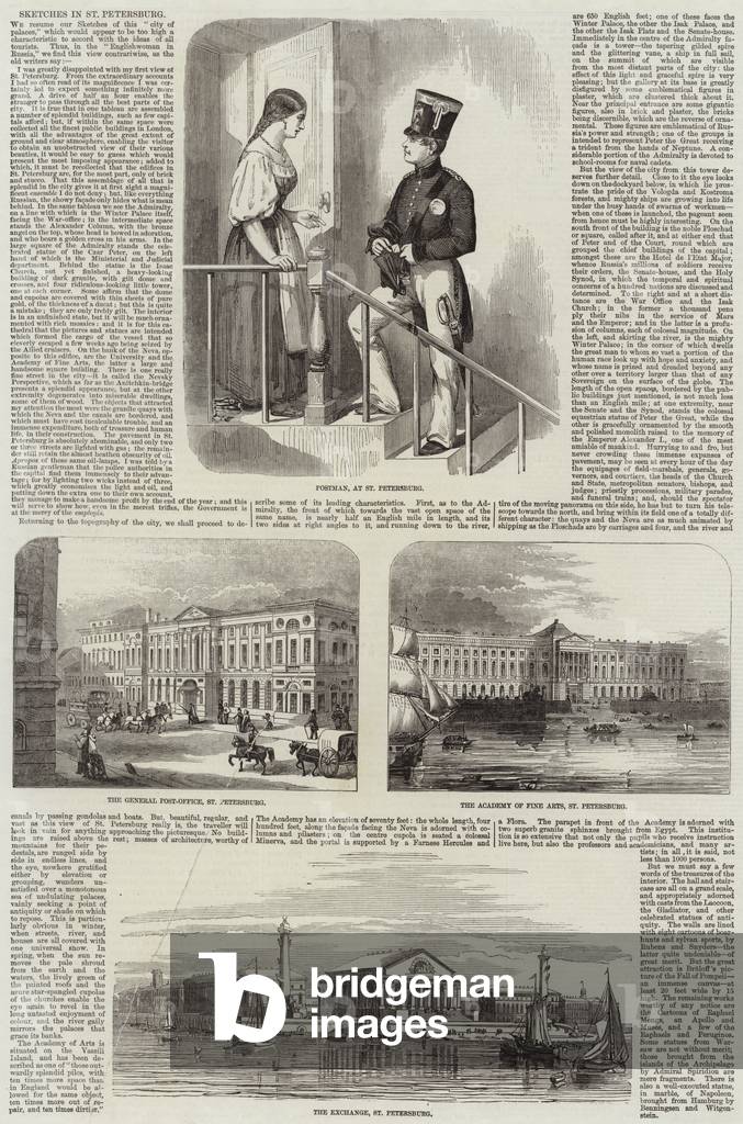 Sketches in St Petersburg (engraving)