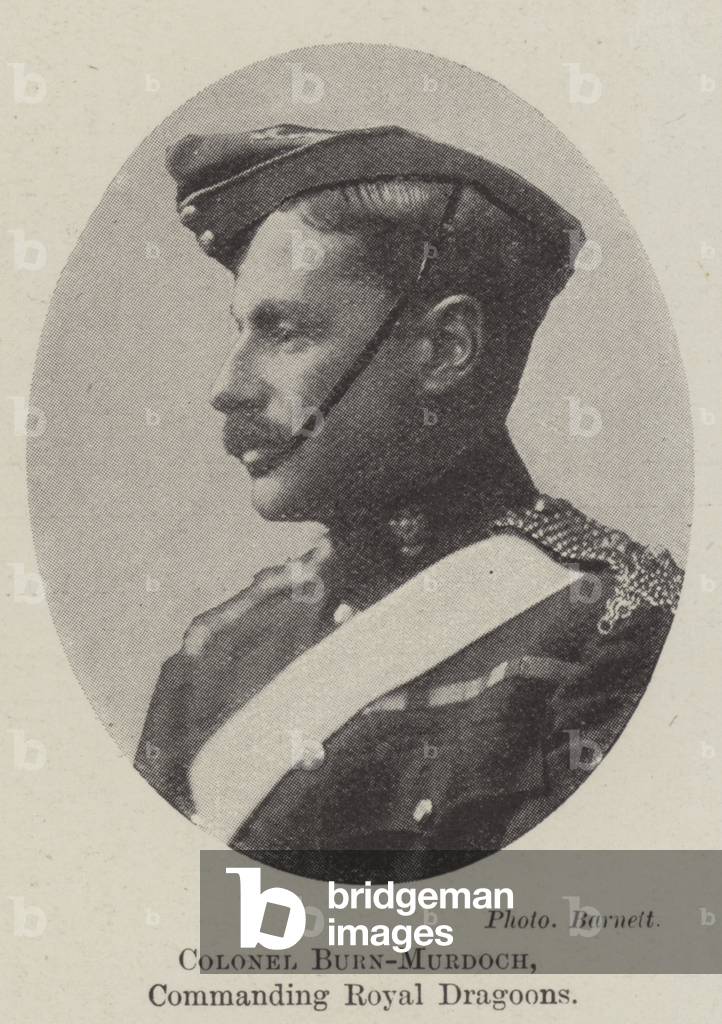 Colonel Burn-Murdoch, commanding Royal Dragoons (b/w photo)