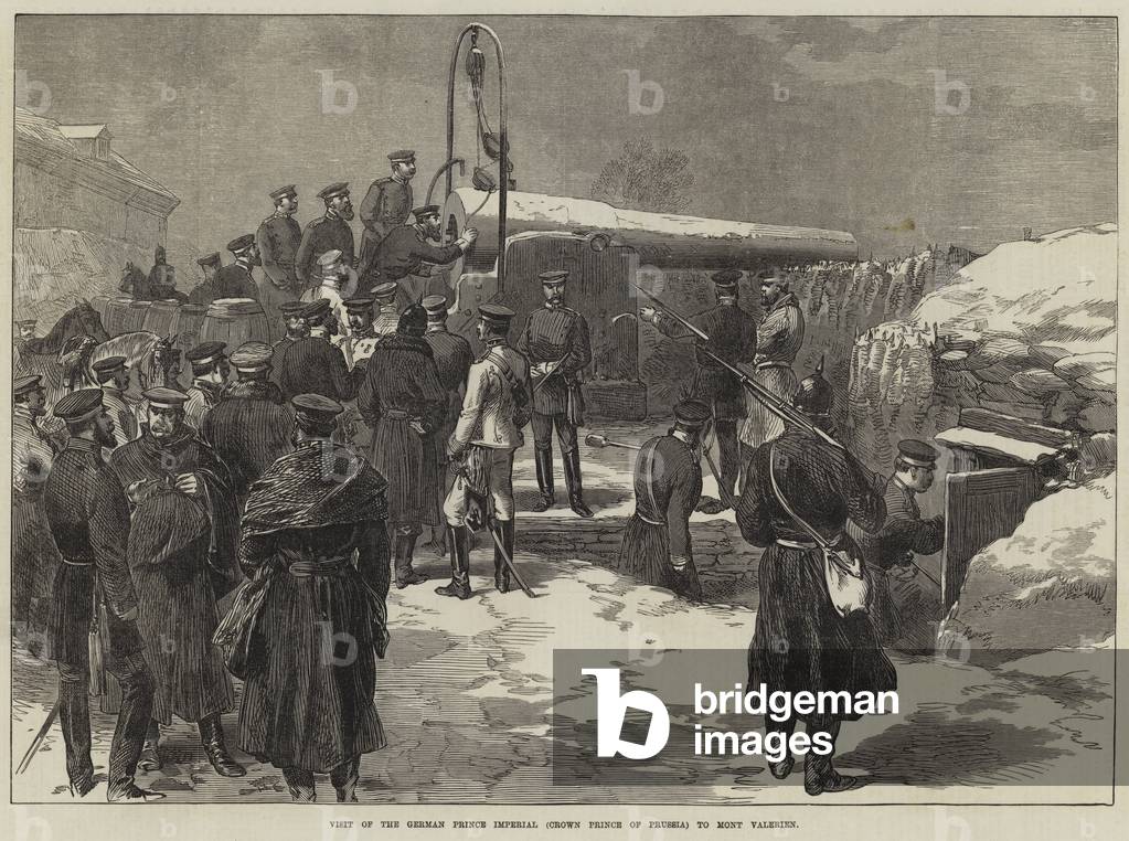 Visit of the German Prince Imperial (Crown Prince of Prussia) to Mont Valerien (engraving)
