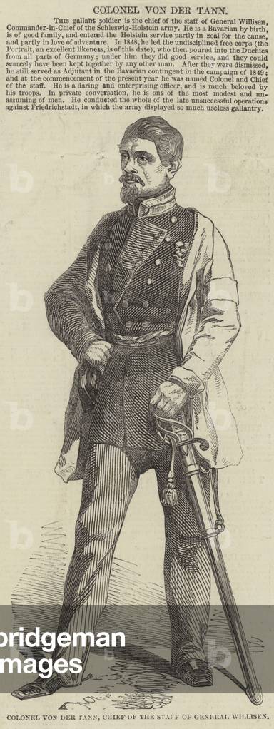Colonel Von Der Tann (engraving)