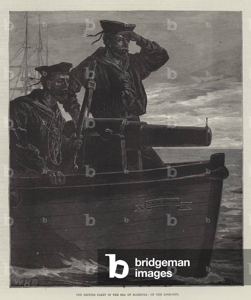 The British Fleet in the Sea of Marmora, on the Look-Out (engraving)