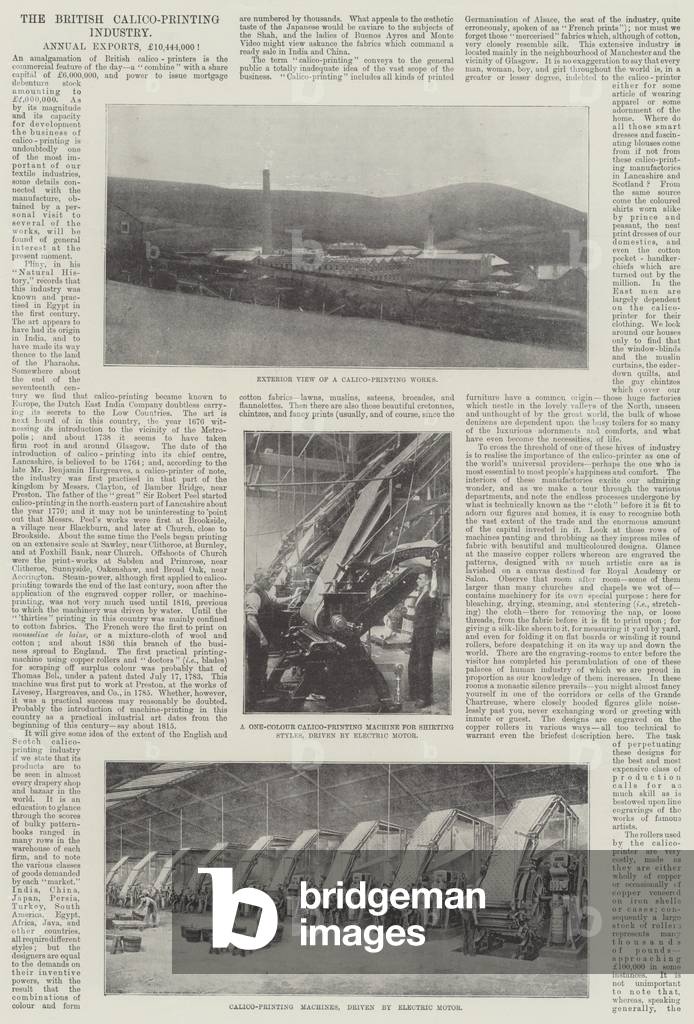 The British Calico-Printing Industry (b/w photo)