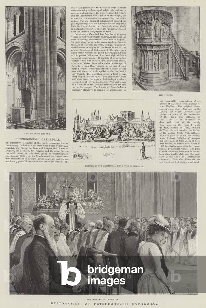 Restoration of Peterborough Cathedral (engraving)