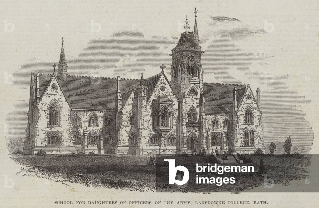 School for Daughters of Officers of the Army, Lansdowne College, Bath (engraving)