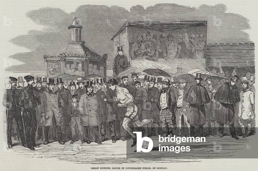 Great Running Match in Copenhagen Fields, on Monday (engraving)