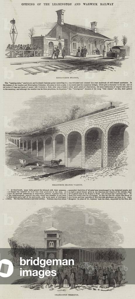 Opening of the Leamington and Warwick Railway (engraving)