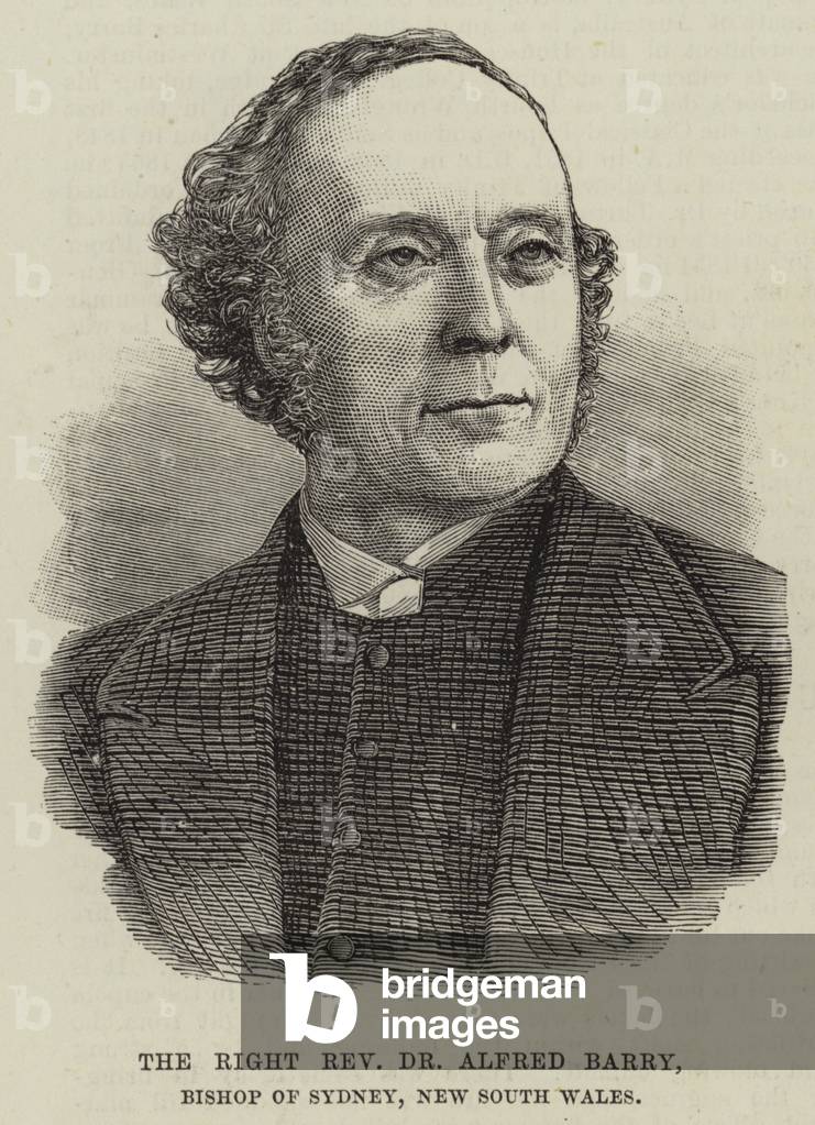 The Right Reverend Dr Alfred Barry, Bishop of Sydney, New South Wales (engraving)