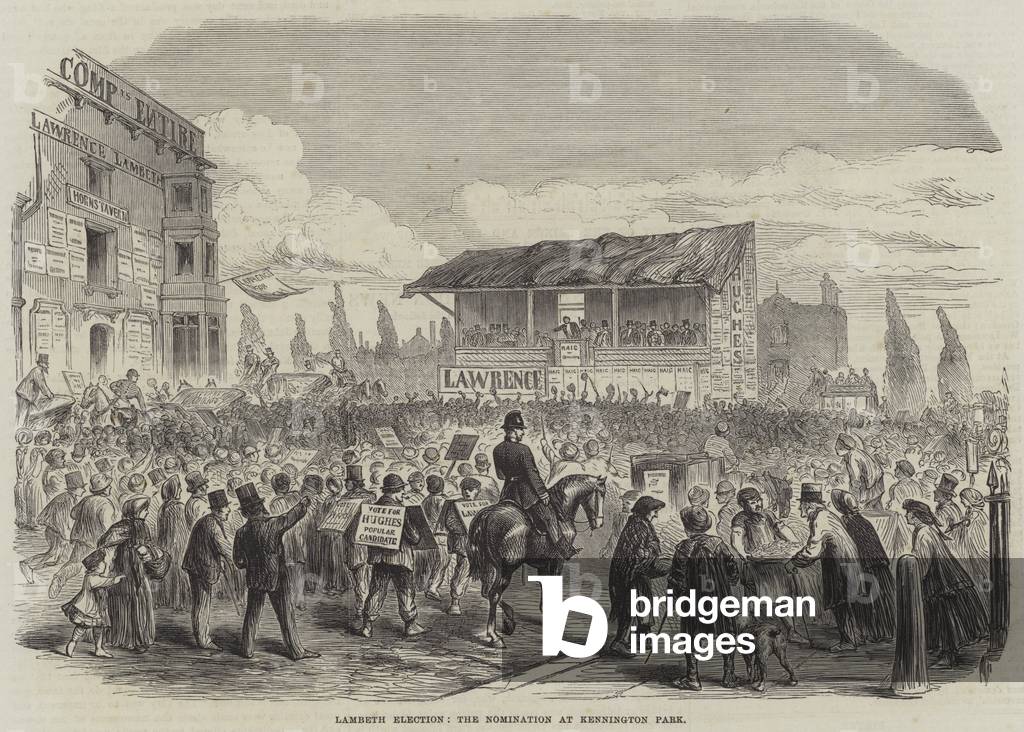 Lambeth Election, the Nomination at Kennington Park (engraving)