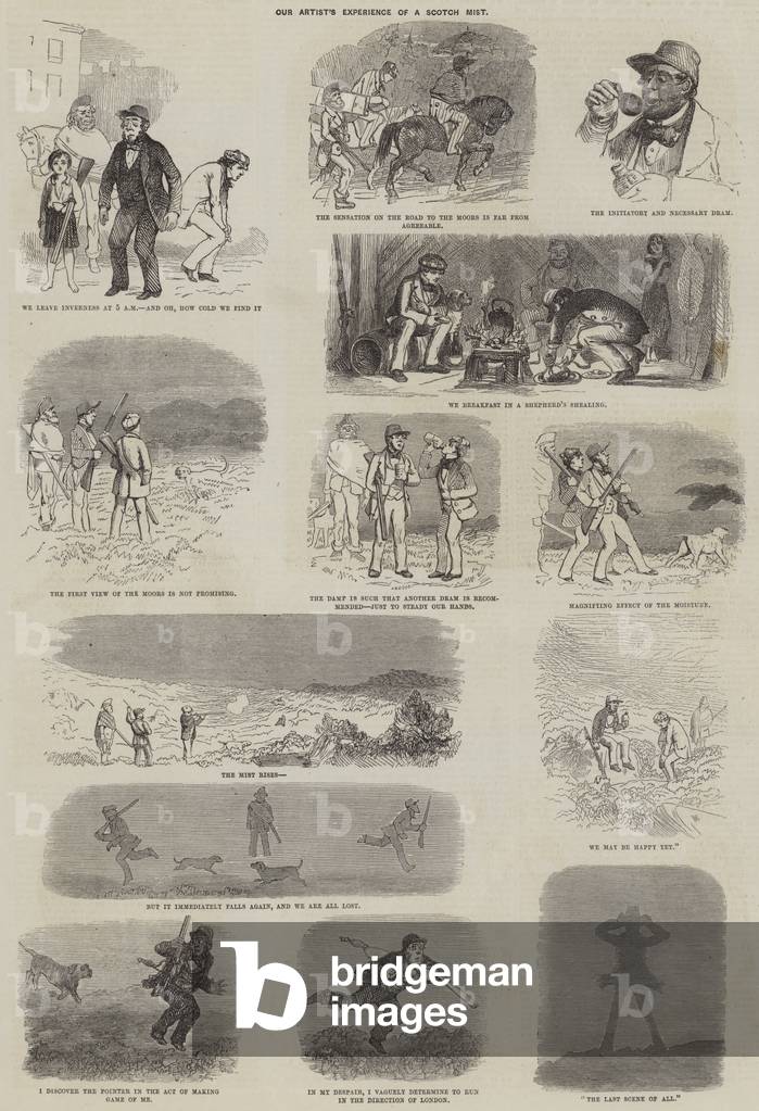 Our Artist's Experience of a Scotch Mist (engraving)