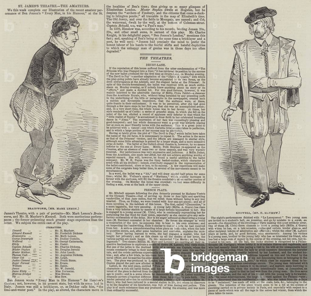 St James's Theatre, the Amateurs (engraving)