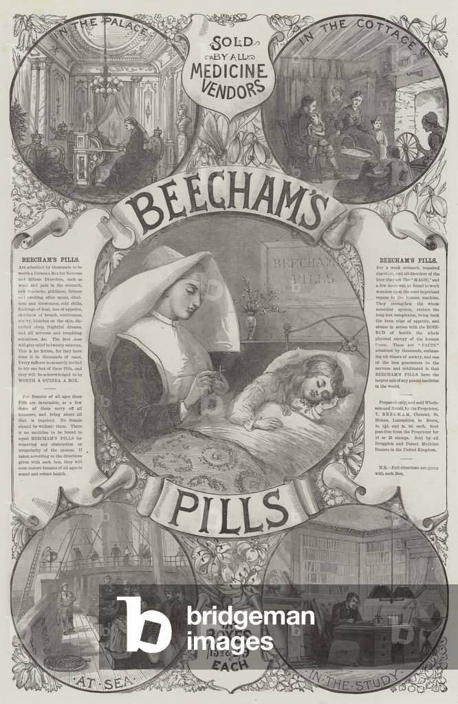 Advertisement, Beecham's Pills (engraving)