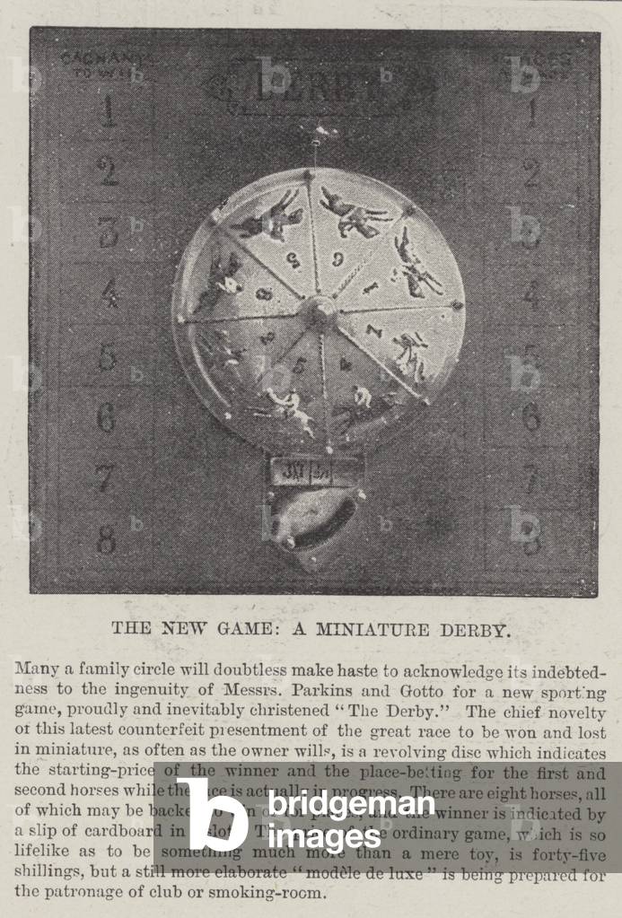 The New Game, a Miniature Derby (litho)