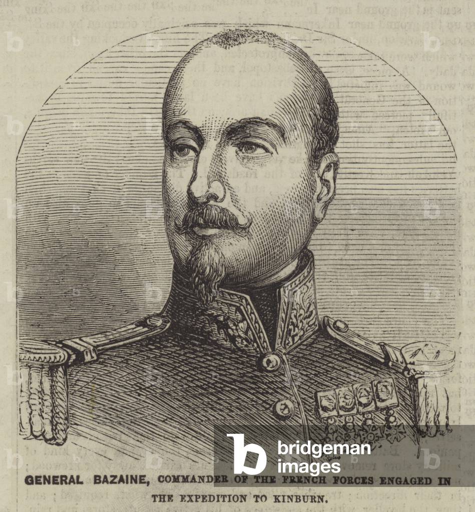 General Bazaine, Commander of the French Forces engaged in the Expedition to Kinburn (engraving)