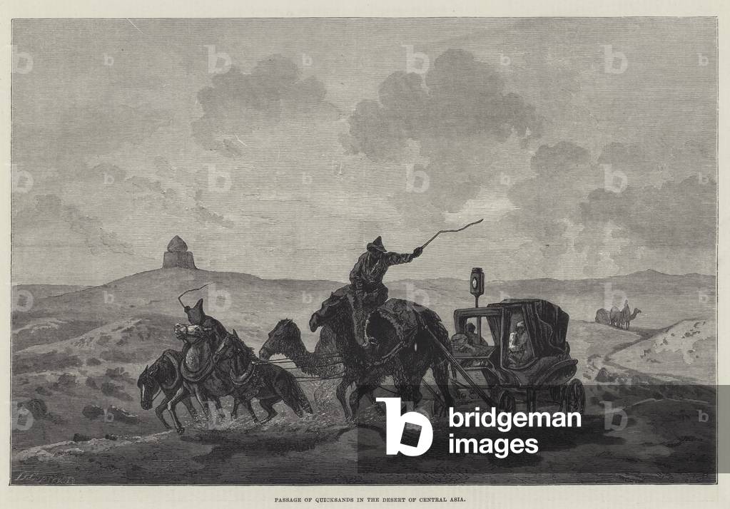 Passage of Quicksands in the Desert of Central Asia (engraving)