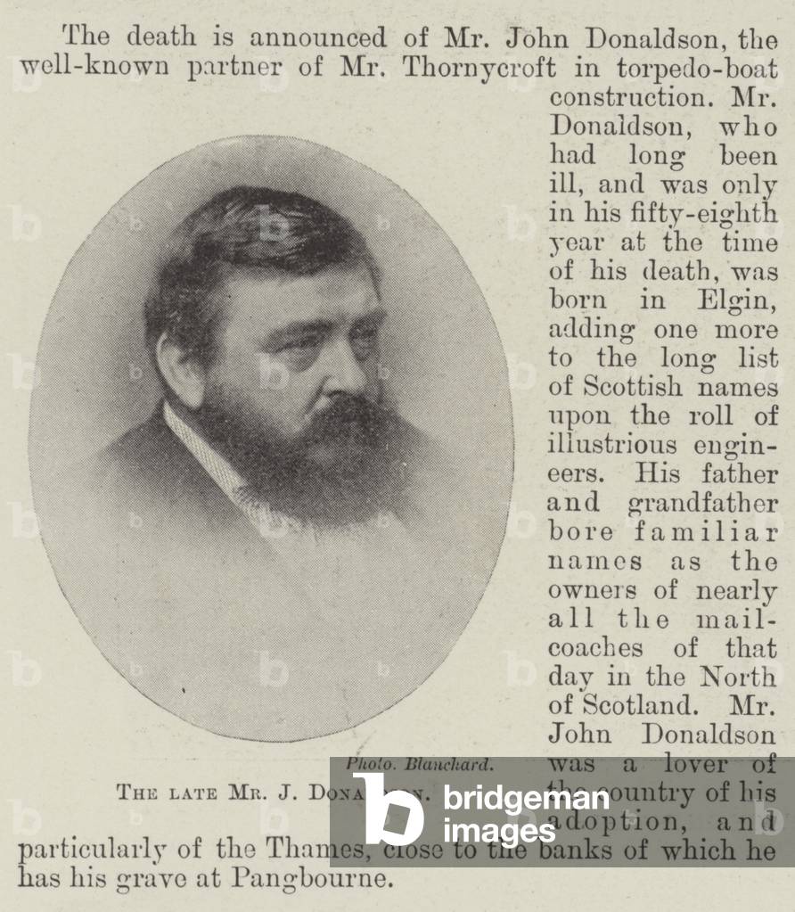 The late Mr J Donaldson (b/w photo)