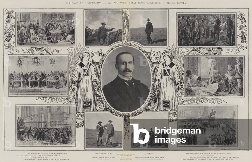 The Peace of Pretoria, 31 May 1902, and other Great Peace Conventions in British History (litho)