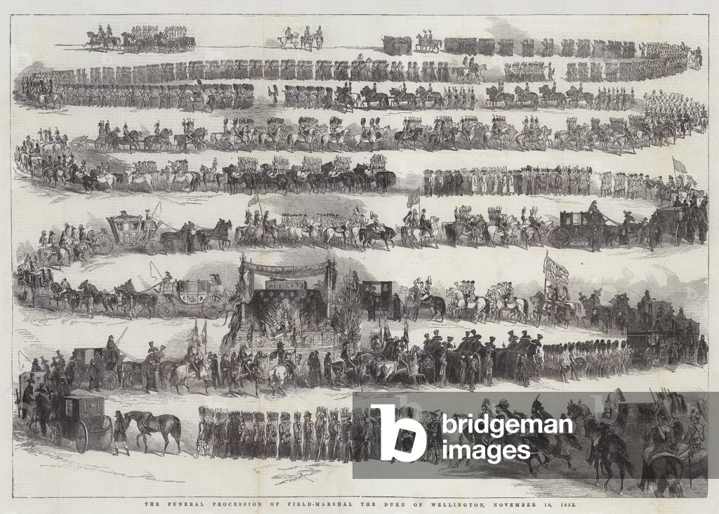 The Funeral Procession of Field-Marshal the Duke of Wellington, 18 November 1852 (engraving)