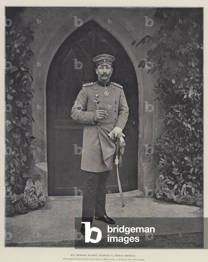 His Imperial Majesty Wilhelm II, German Emperor (b/w photo)