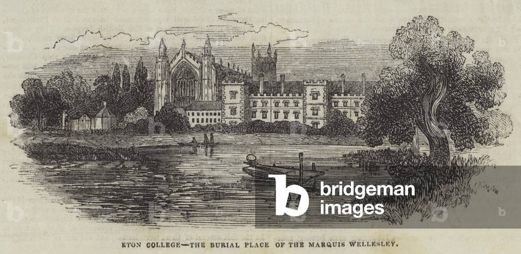 Eton College, the Burial Place of the Marquis Wellesley (engraving)
