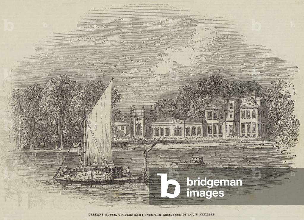 Orleans House, Twickenham; once the Residence of Louis Philippe (engraving)