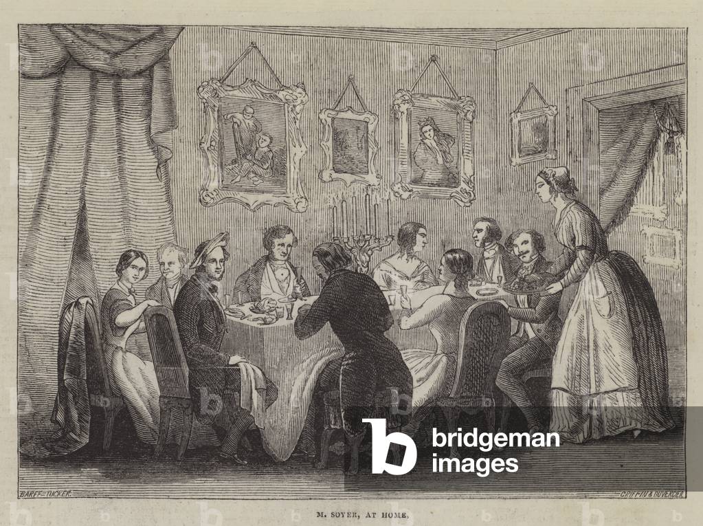 M Soyer, at Home (engraving)