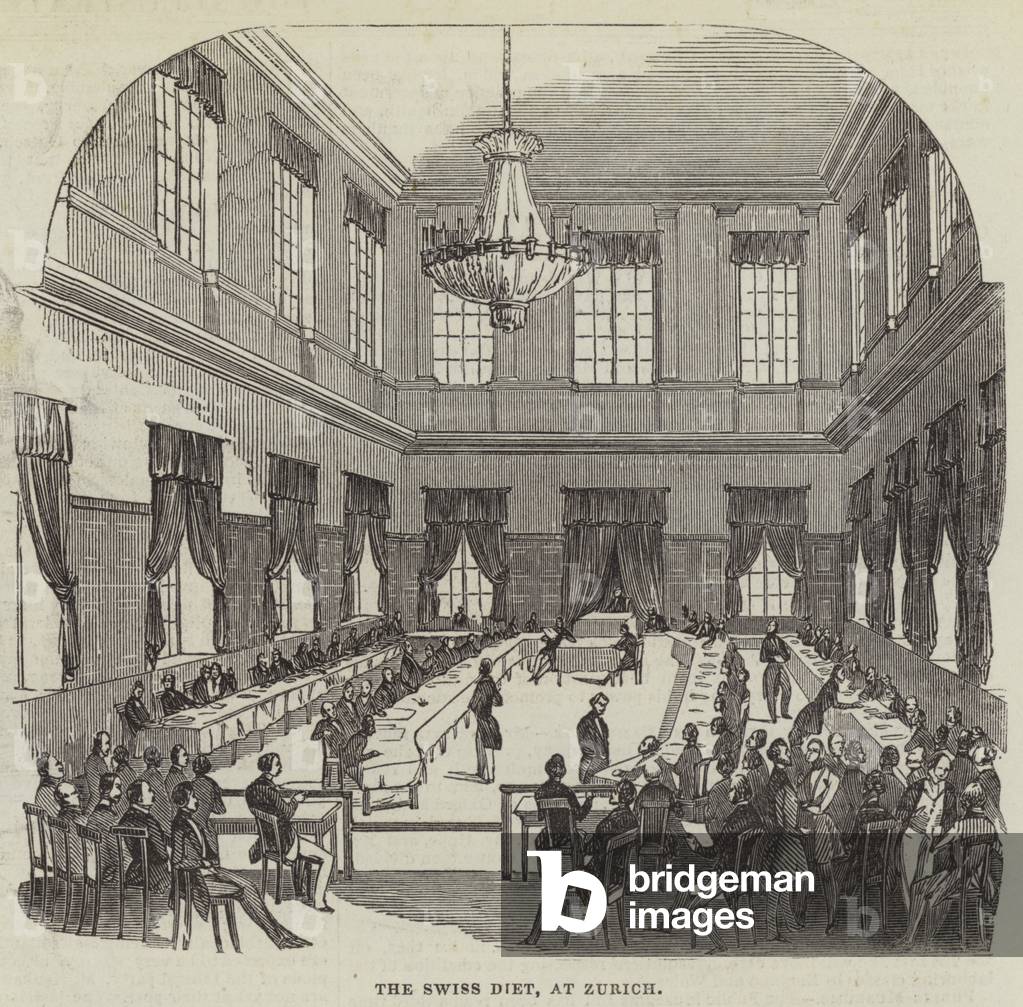 The Swiss Diet, at Zurich (engraving)