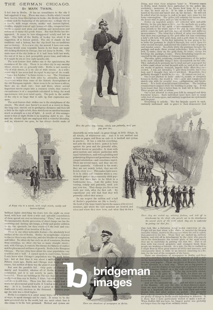 The German Chicago, by Mark Twain (litho)