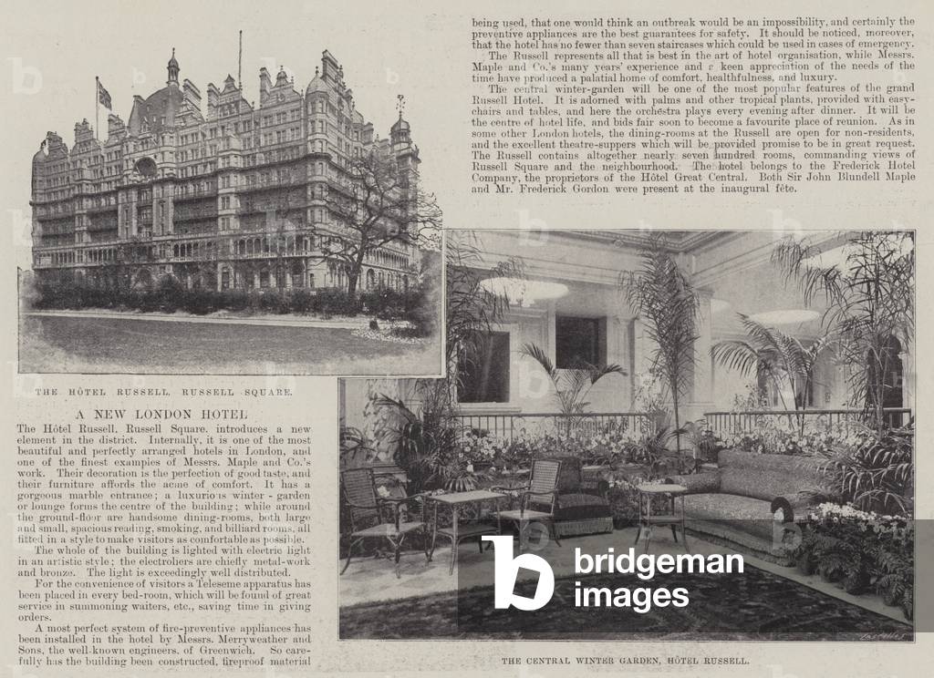 A New London Hotel (b/w photo)