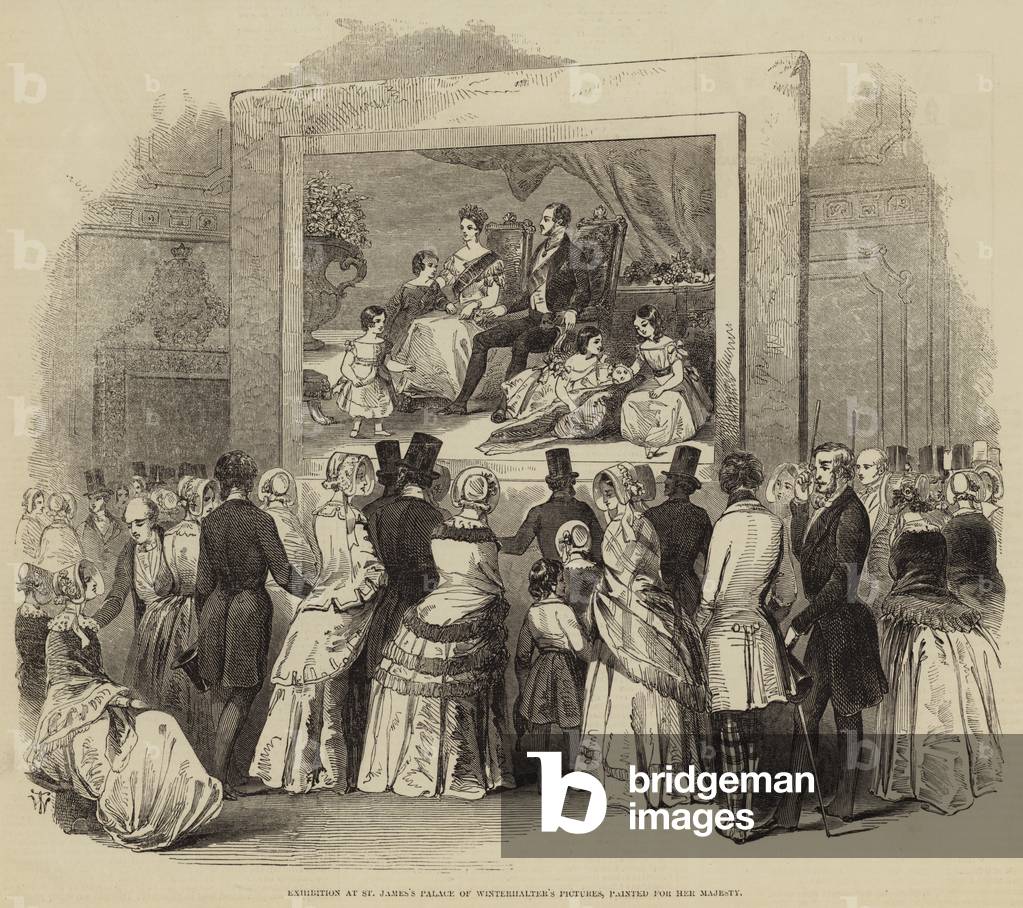 Exhibition at St James's Palace of Westminster's Pictures, painted for Her Majesty (engraving)