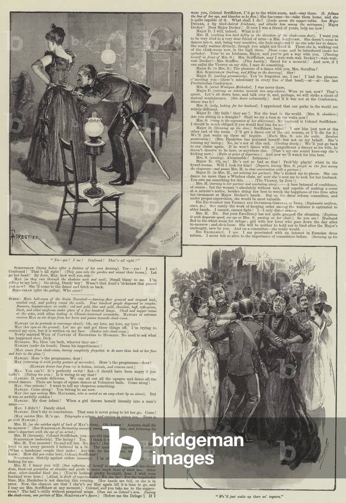 Mrs Hauksbee Sits Out, An Unhistorical Extravaganza, by Rudyard Kipling (engraving)