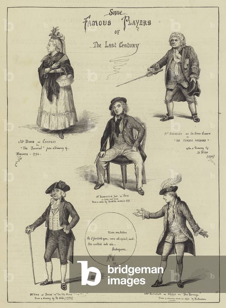 Some Famous Players of the Last Century (engraving)