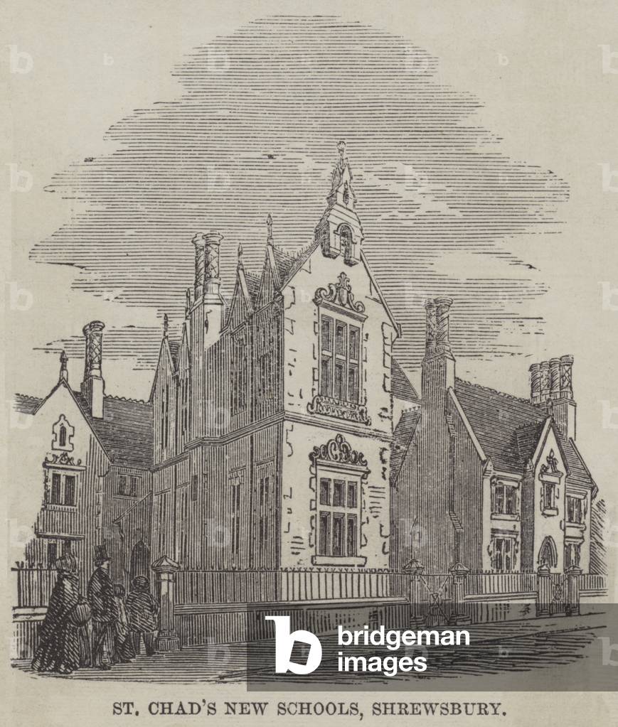 St Chad's New Schools, Shrewsbury (engraving)