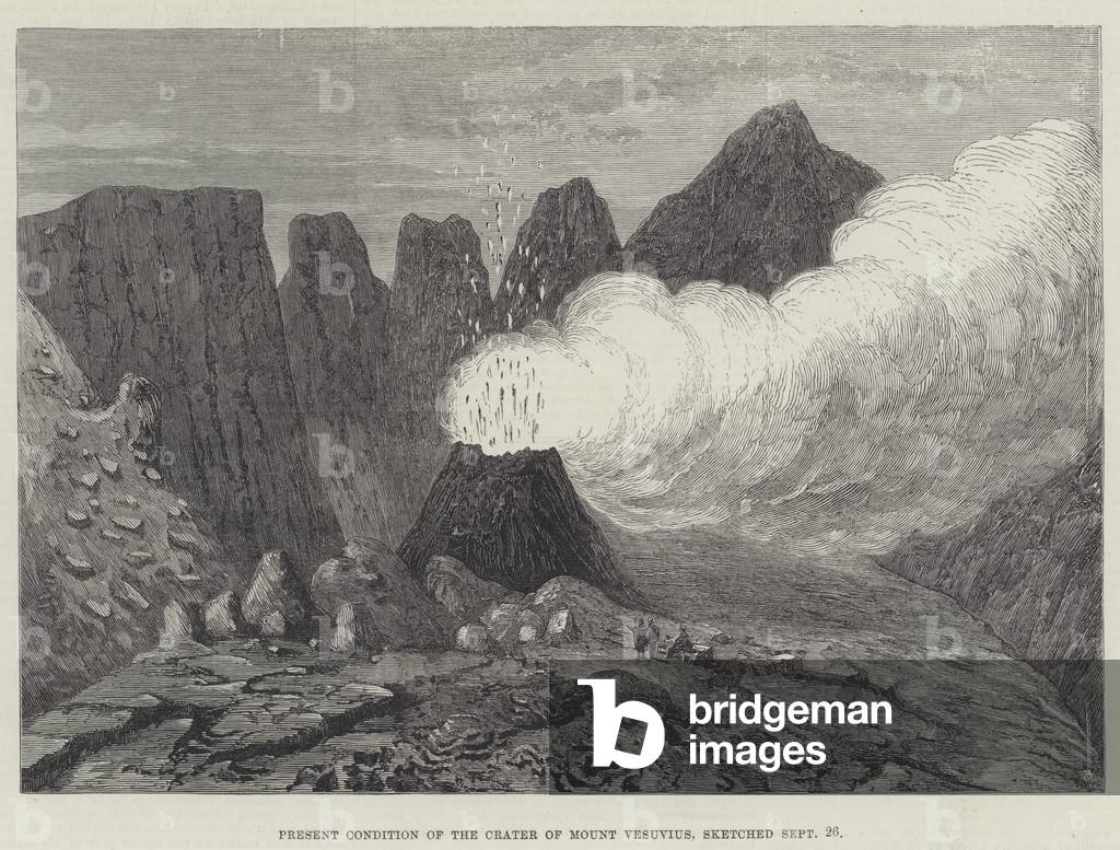 Present Condition of the Crater of Mount Vesuvius (engraving)