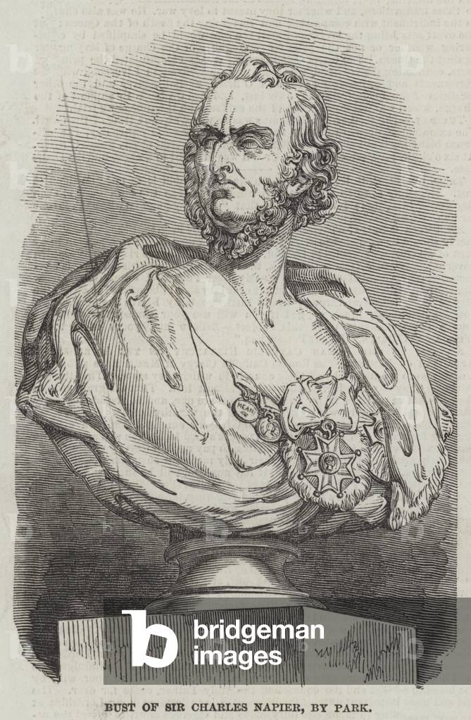 Bust of Sir Charles Napier, by Park (engraving)