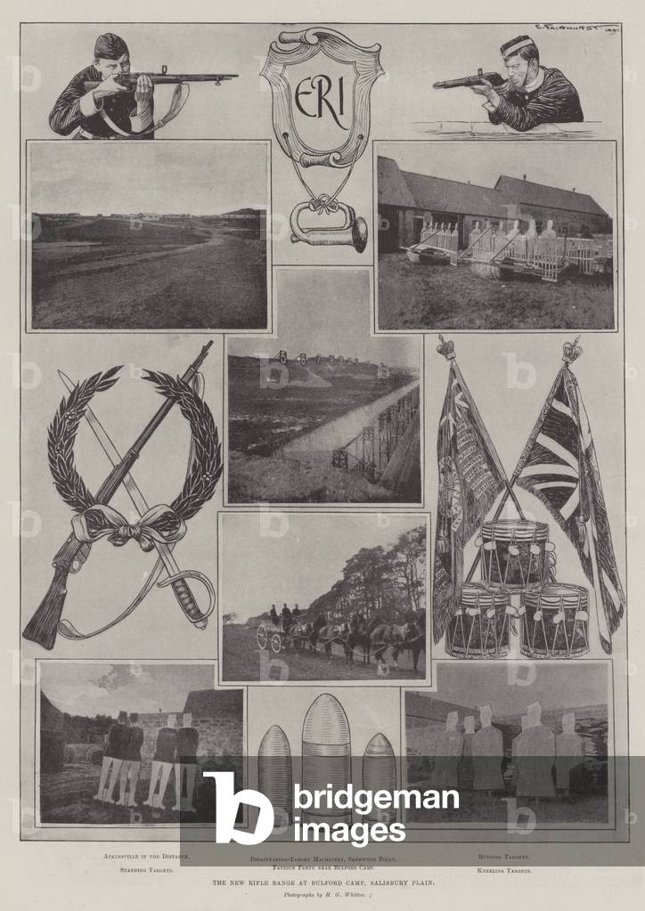 The New Rifle Range at Bulford Camp, Salisbury Plain (b/w photo)