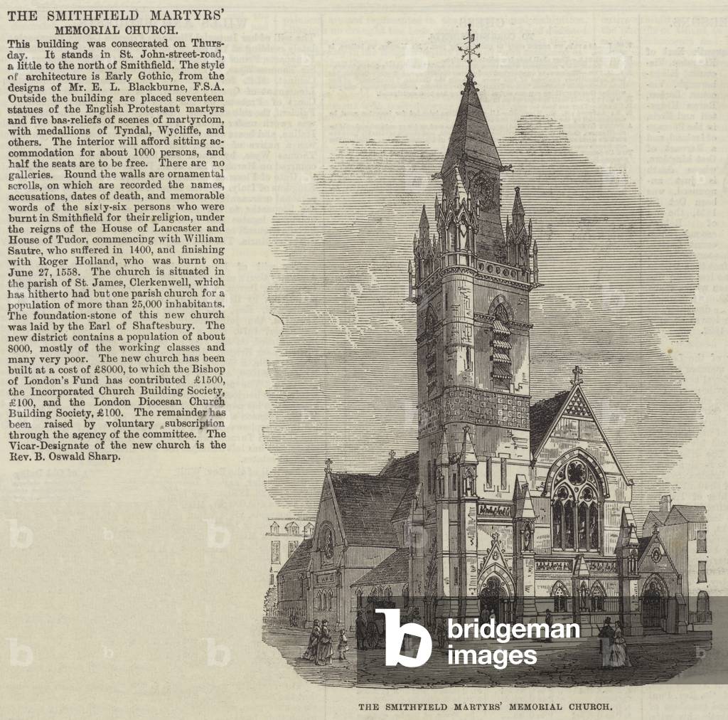 The Smithfield Martyrs' Memorial Church (engraving)