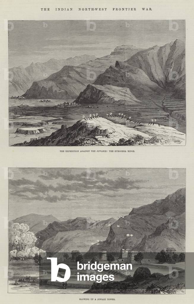 The Indian North-West Frontier War (engraving)