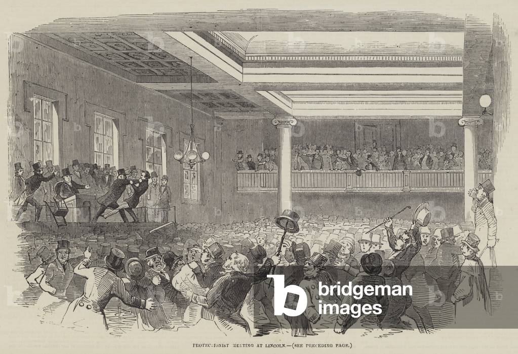 Protectionist Meeting at Lincoln (engraving)