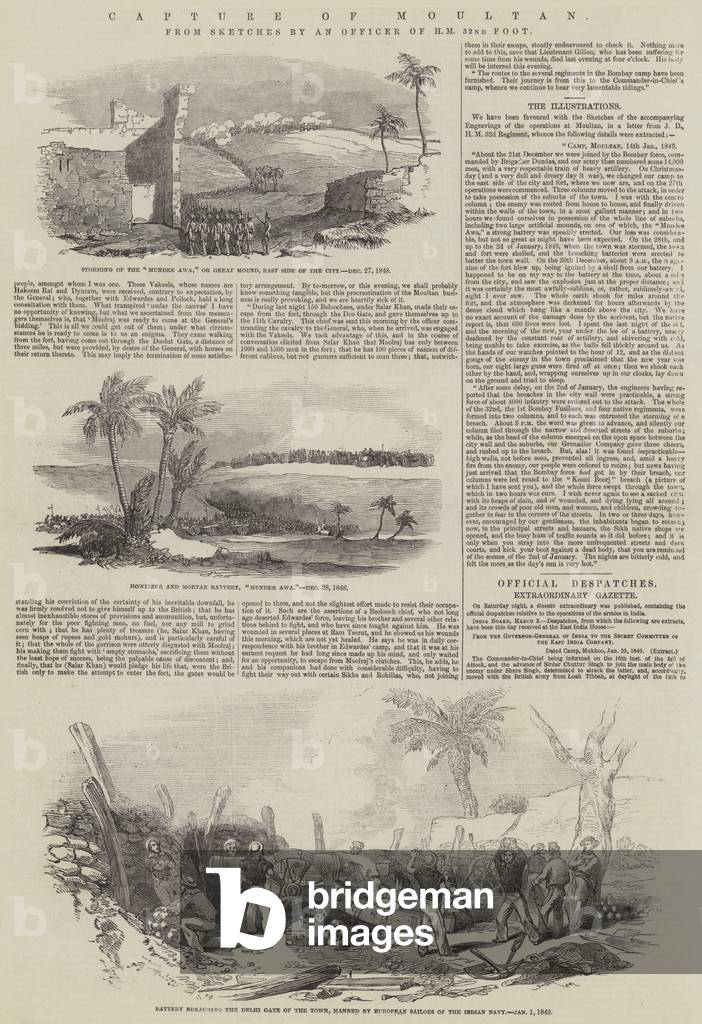 Capture of Moultan (engraving)